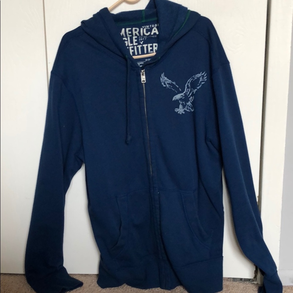 American Eagle light hooded sweatshirt